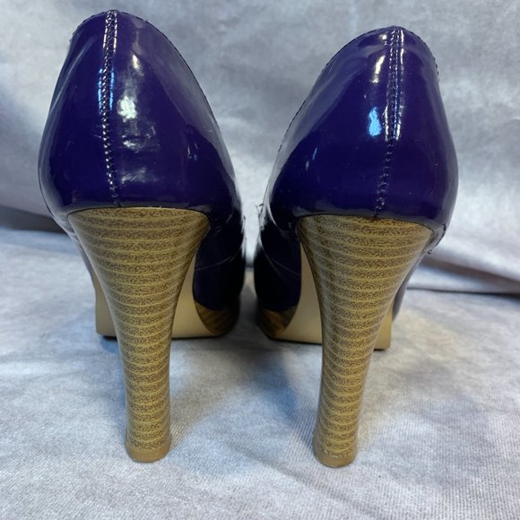 Charlotte Russe Peep Toe Platform Stacked Heels - Picture 5 of 9